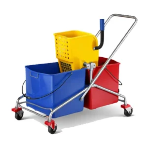 60L Side-Press Double Mop Trolley